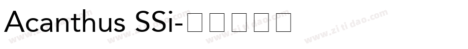 Acanthus SSi字体转换